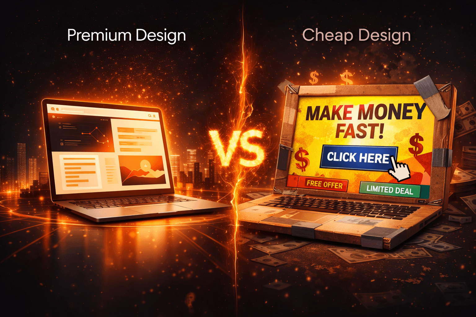 Premium Design vs Cheap Design: What Actually Converts?